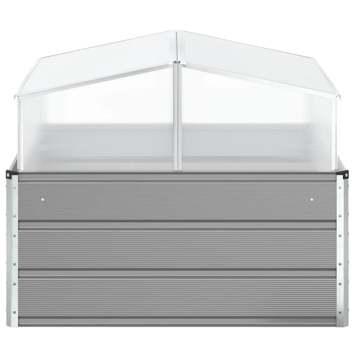 Steel Planter Light Grey 100 x 100 x 77 cm Garden Outdoor Large Raised Bed