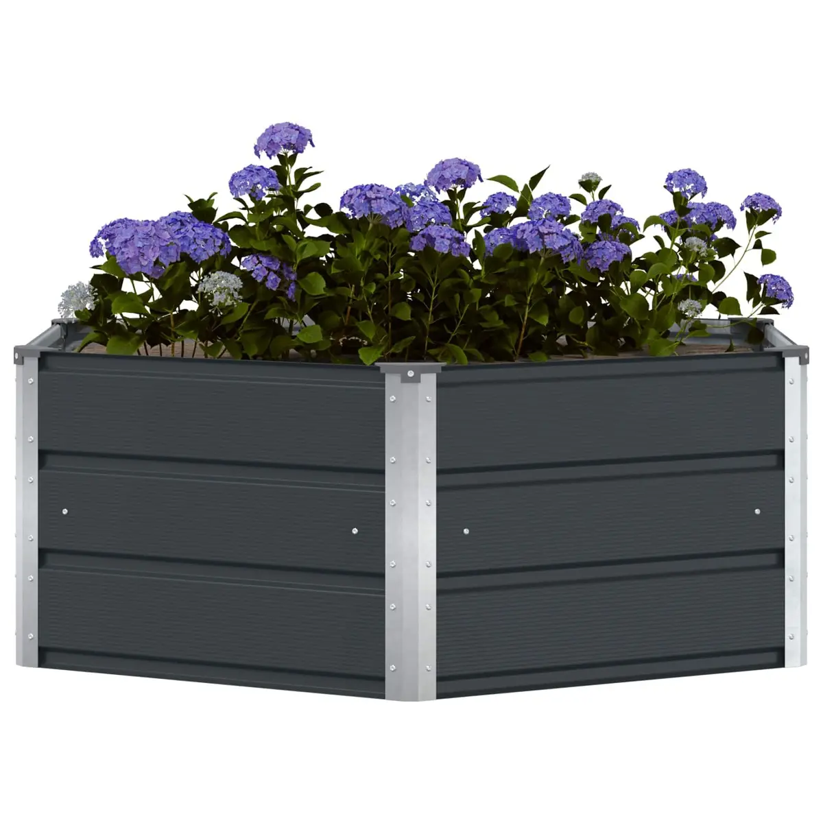 Hexagon Steel Planter Anthracite 129x129x45cm