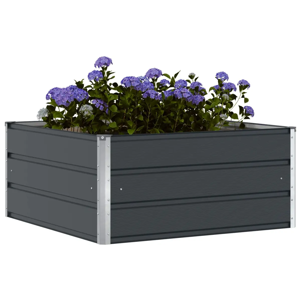 Steel Planter Modern Anthracite Large 100 x 100 x 45 cm
