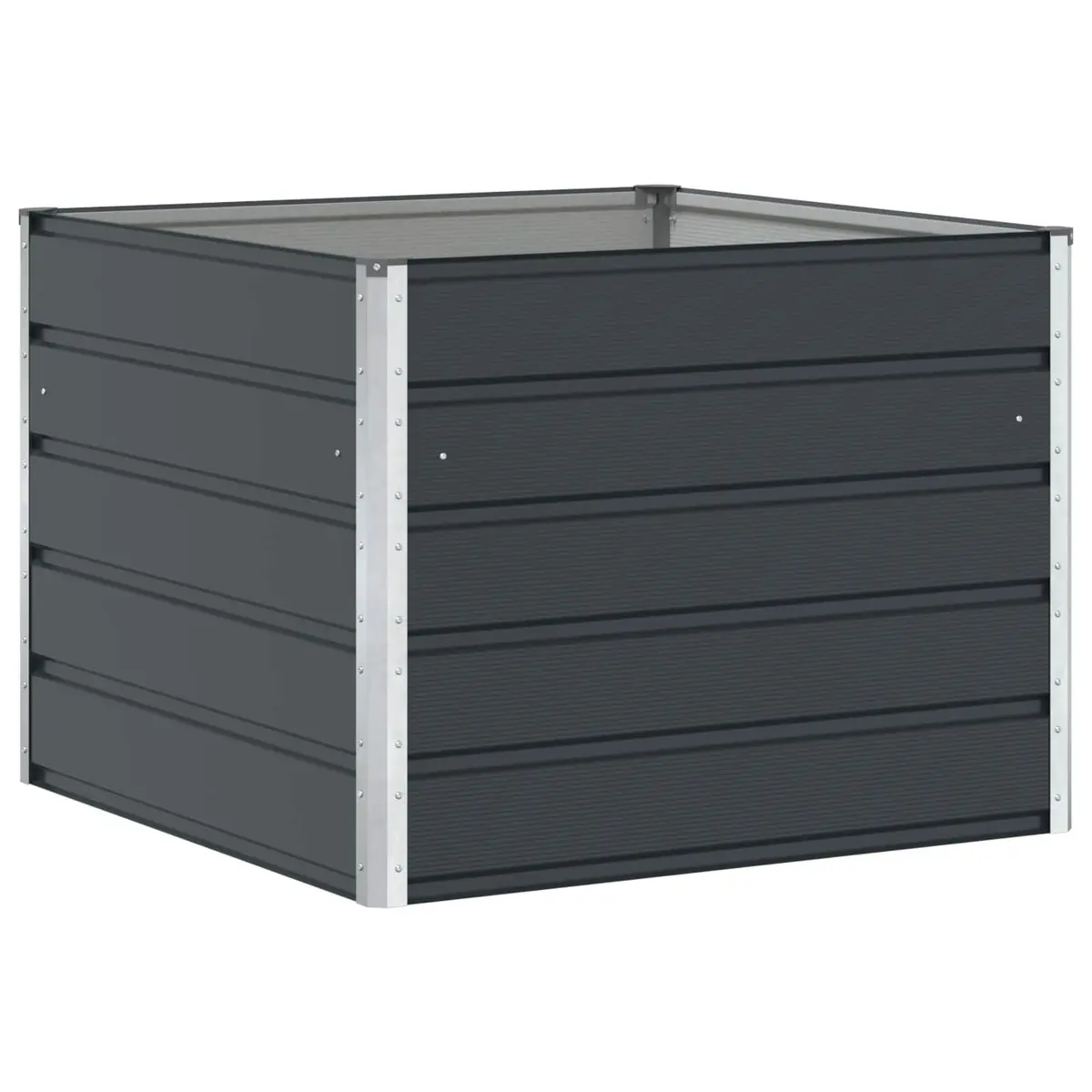 Anthracite Steel Planter 100x100x75cm