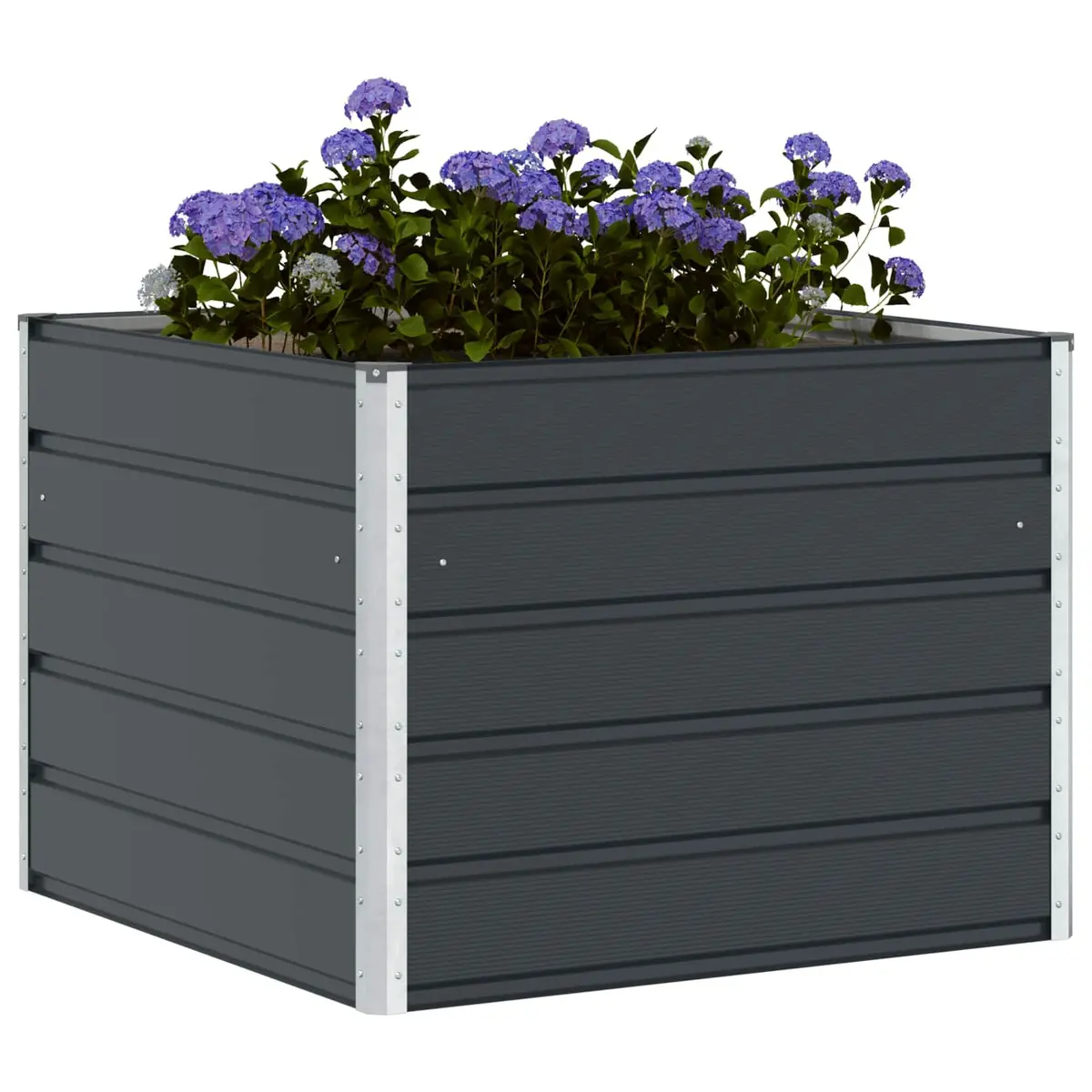 Anthracite Steel Planter 100x100x75cm