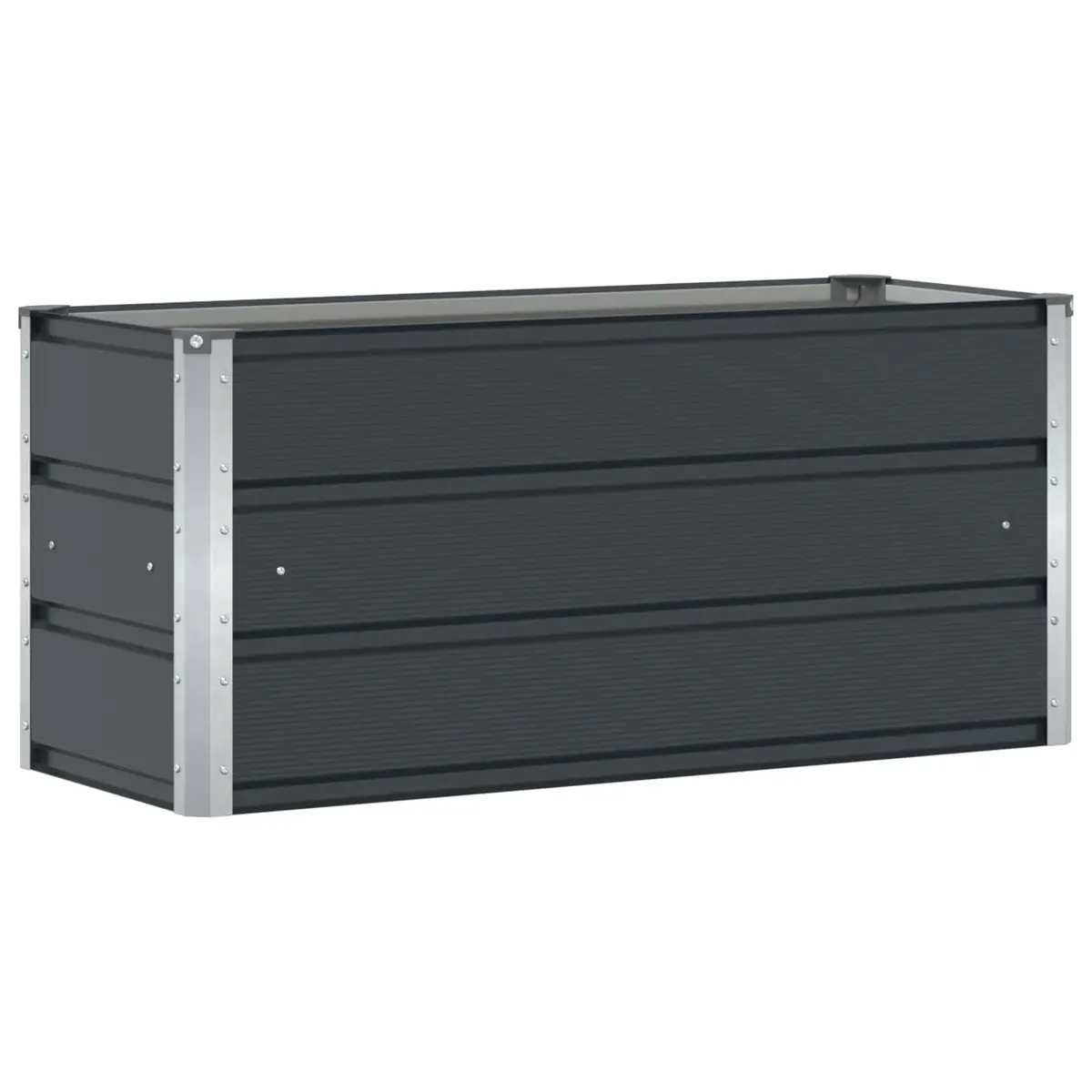 Steel Planter Anthracite 100x40x45cm Indoor Outdoor Garden Patio Pot Container