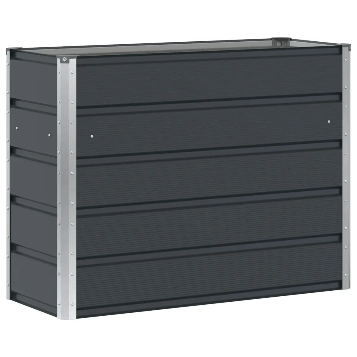 Steel Planter Anthracite 100 x 40 x 75 cm Indoor Outdoor Garden Pot