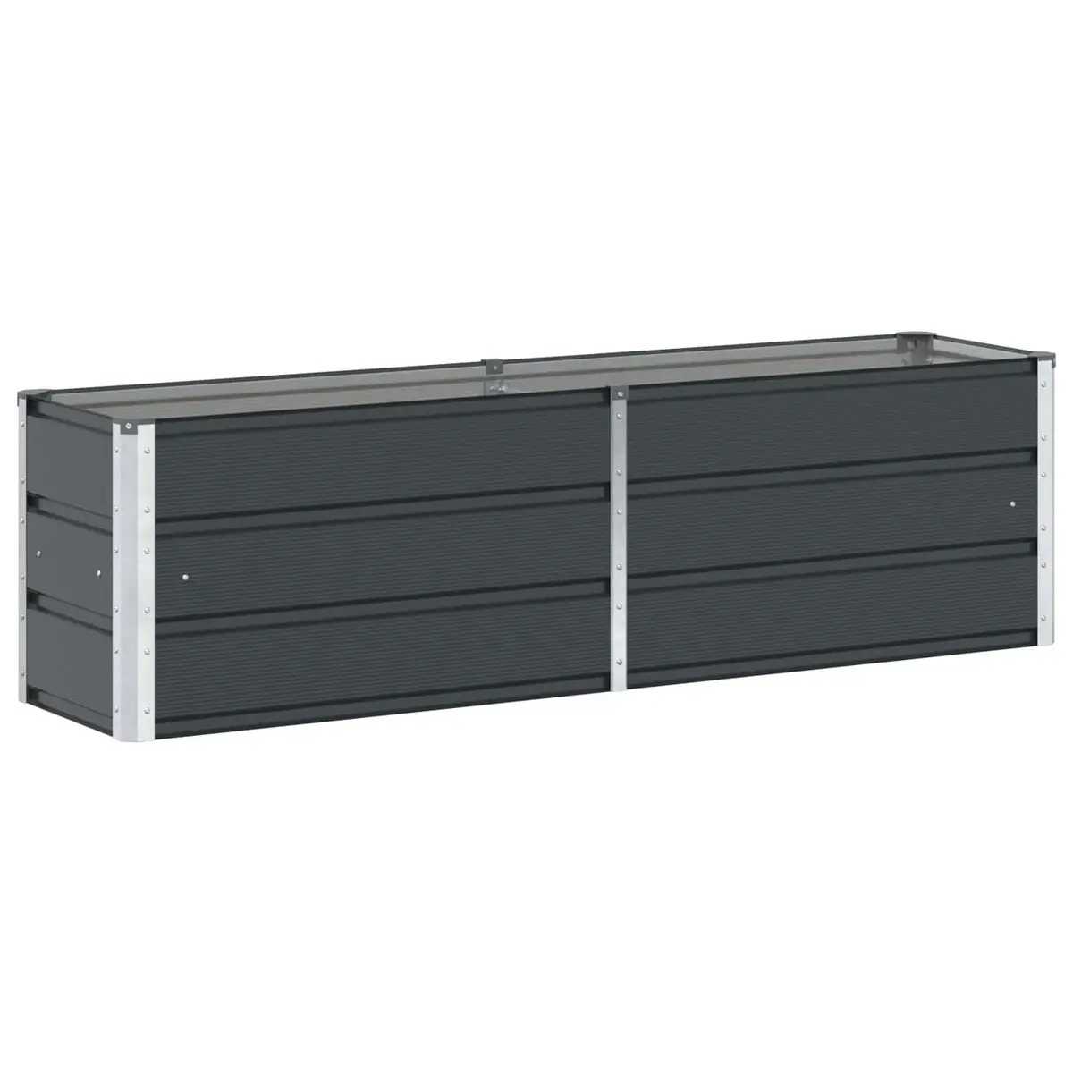 Steel Planter Modern Anthracite 160 x 40 x 45 cm Indoor Outdoor Pot