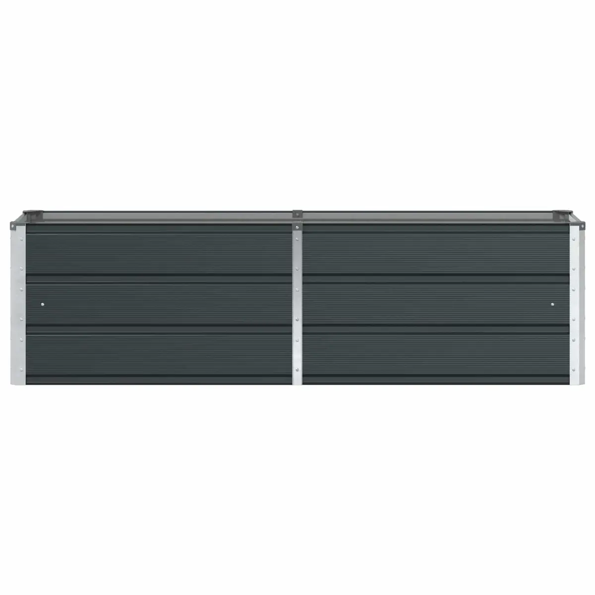 Steel Planter Modern Anthracite 160 x 40 x 45 cm Indoor Outdoor Pot