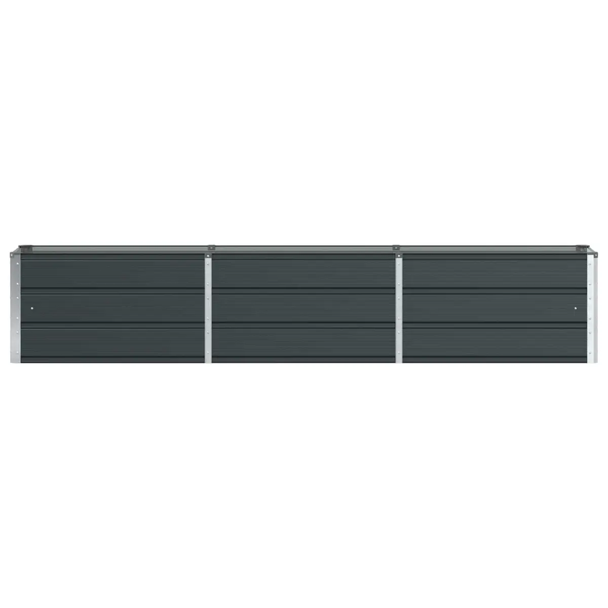 Steel Garden Planter Anthracite 240x40x45cm Indoor Outdoor