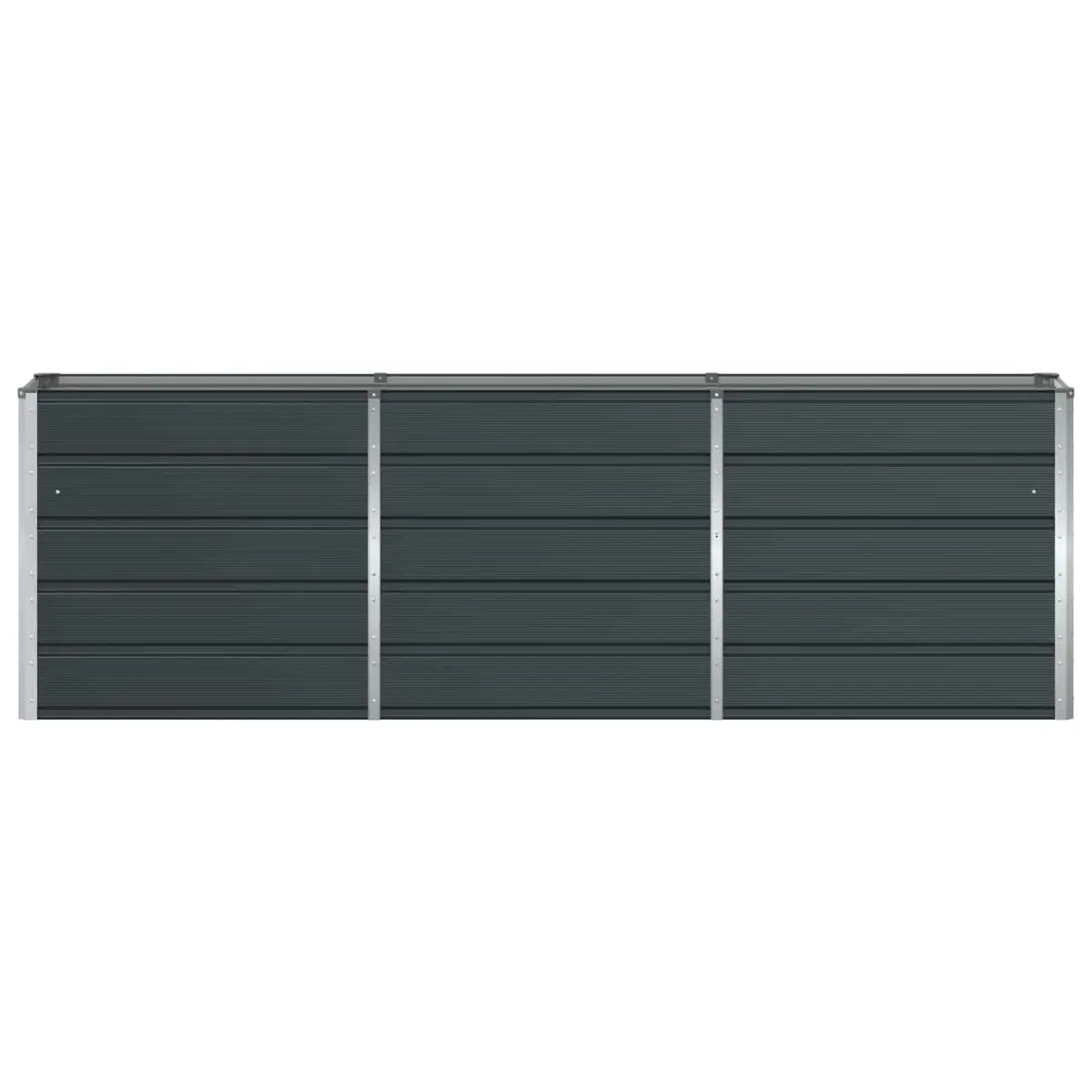 Steel Planter Anthracite 240x40x75cm Garden Patio Indoor Outdoor Flower Box