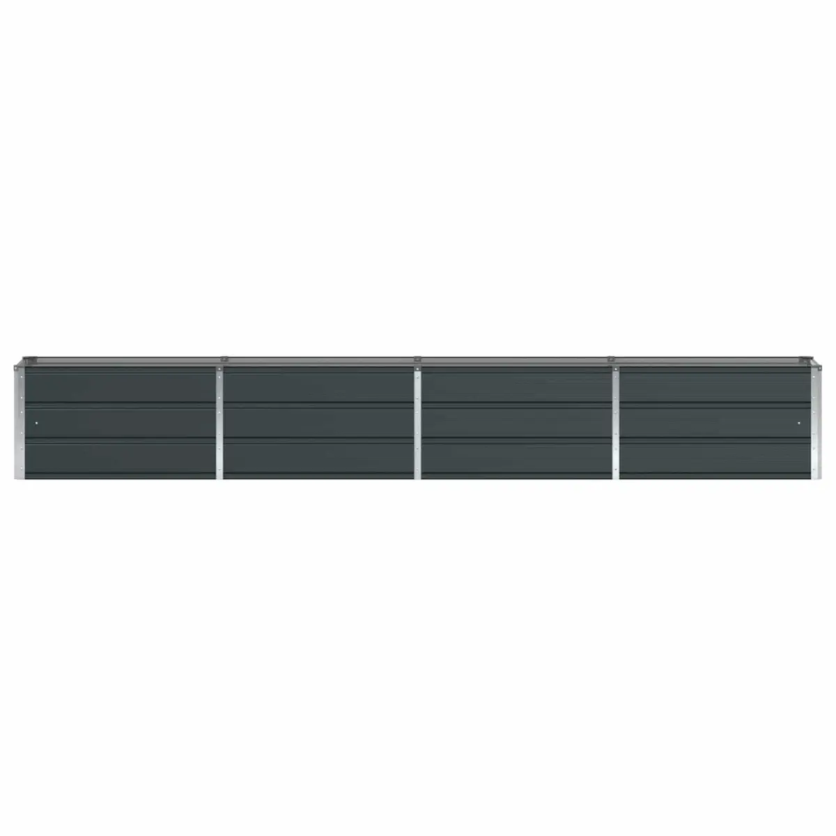 Steel Planter Anthracite 320 x 40 x 45 cm Indoor Outdoor Garden Patio Pot