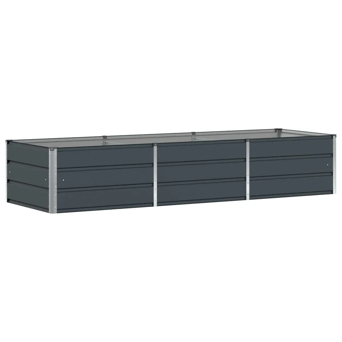 Steel Planter Anthracite 240 x 80 x 45 cm Garden Outdoor Indoor Flower Box
