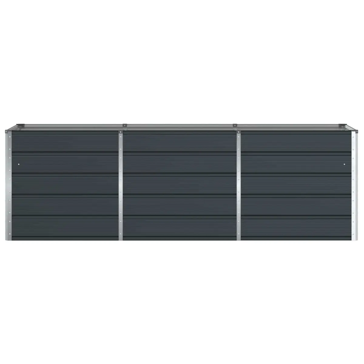 Steel Planter 240x80x75cm Anthracite Garden Outdoor Indoor Patio Container Box