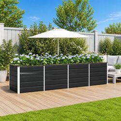Your Go-To Anthracite Steel Planter 320x80x75cm