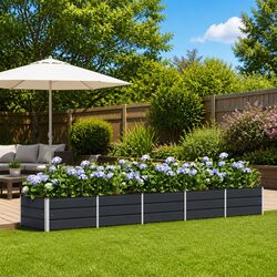 Your New Anthracite Steel Planter for Any Space 400 x 80 x 45 cm