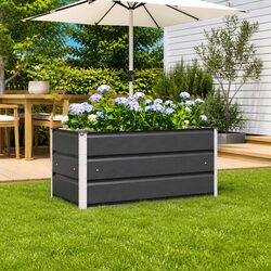 Stylish Anthracite Steel Planter for Outdoor Spaces