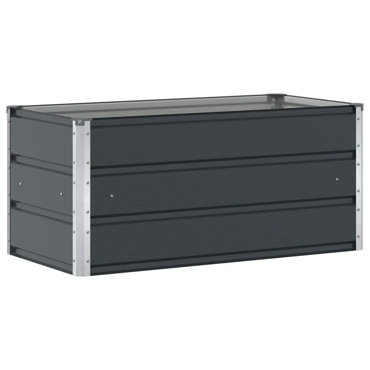 Steel Planter Anthracite Galvanised 100 x 50 x 45 cm Outdoor Raised Bed