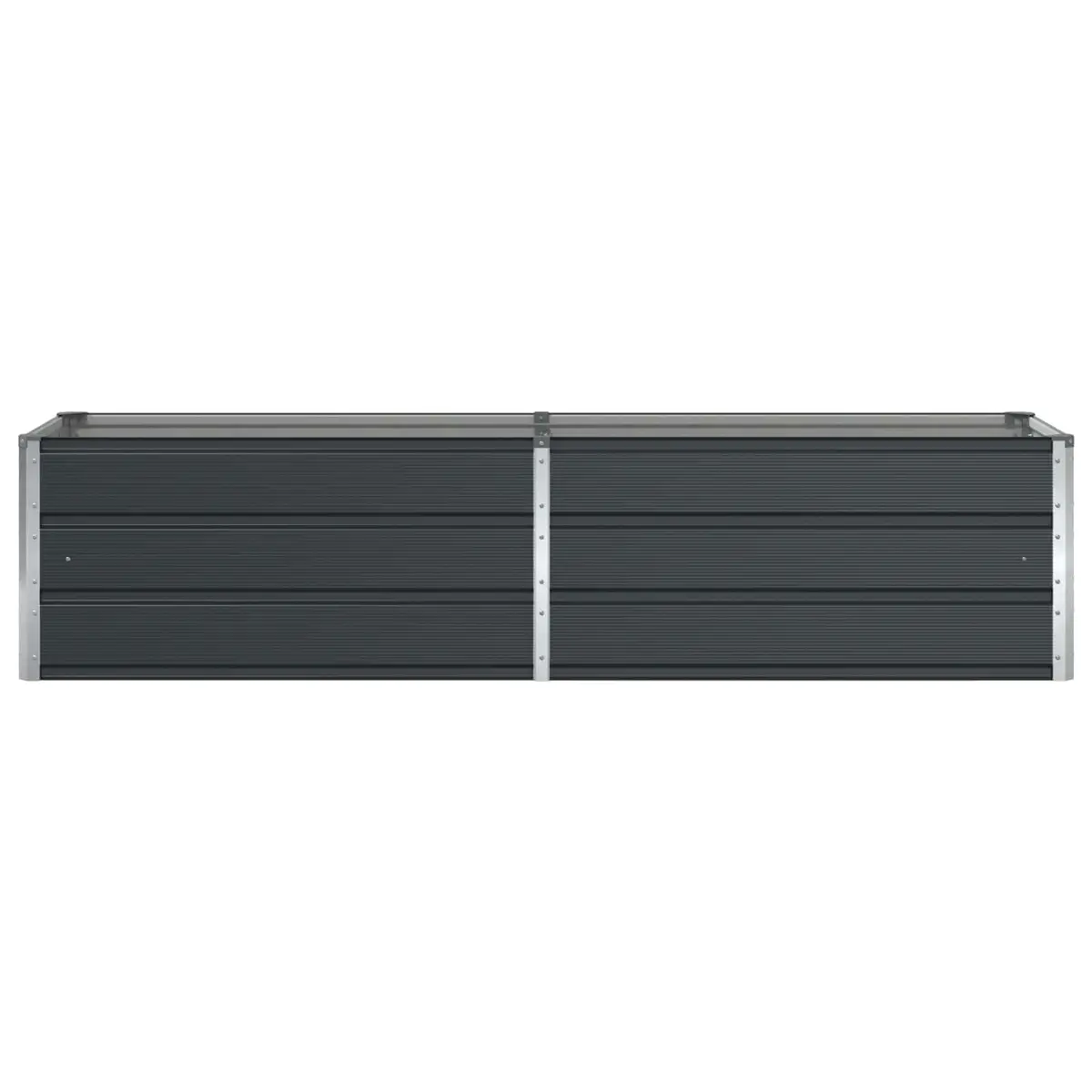 Steel Planter Anthracite Galvanised 195 x 50 x 45 cm Outdoor Pots