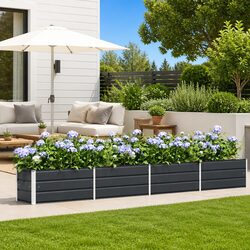 Your Go-To Anthracite Steel Planter 385 x 50 x 45 cm