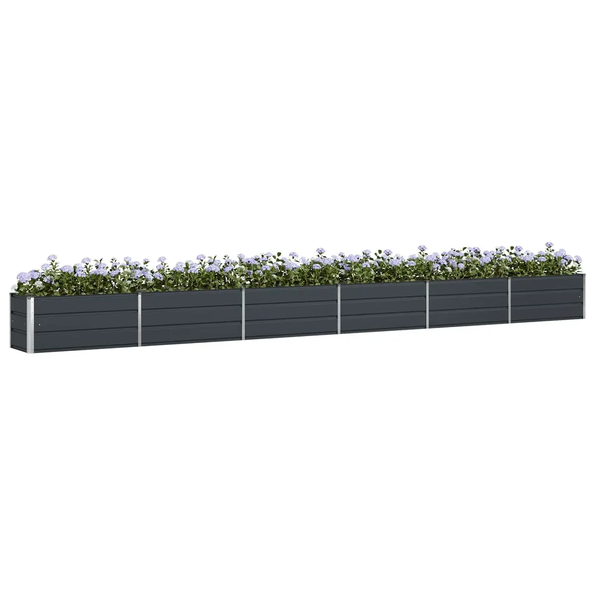 Galvanised Steel Planter Anthracite 580 x 50 x 45 cm