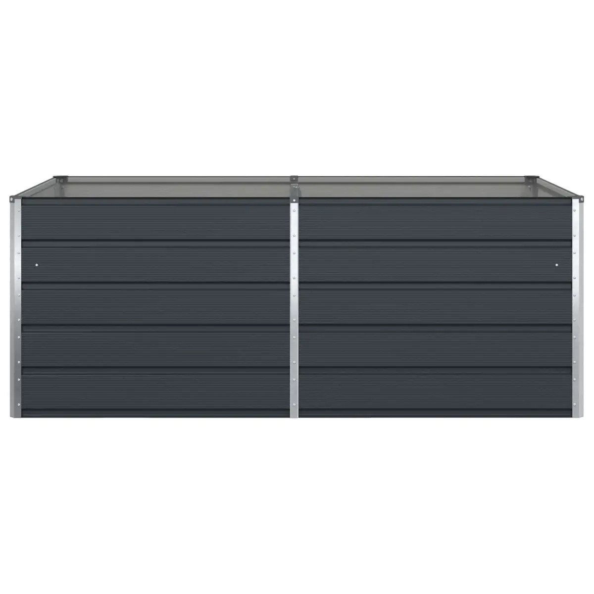 Steel Planter Large Anthracite 195 x 100 x 75 cm Galvanised Outdoor Garden