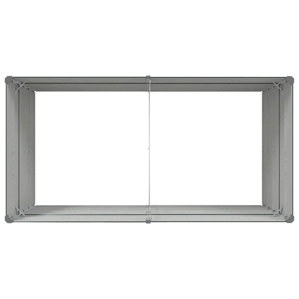 Steel Planter Large Anthracite 195 x 100 x 75 cm Galvanised Outdoor Garden
