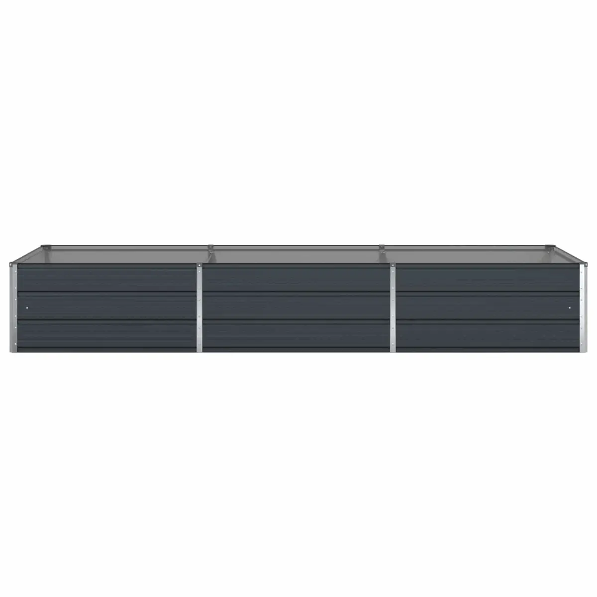 Steel Planter Galvanised Anthracite Large 290 x 100 x 45 cm Outdoor Garden