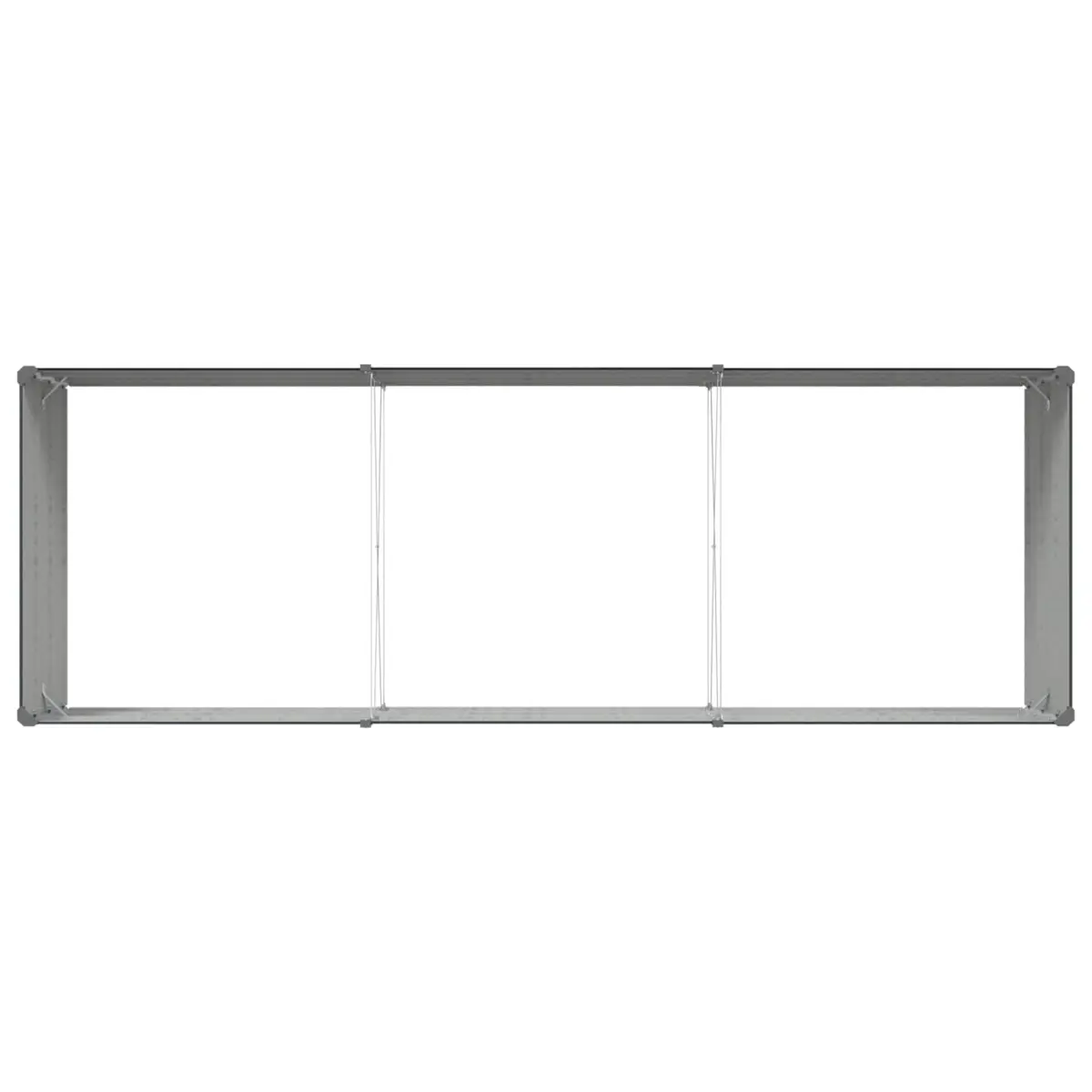 Steel Planter Galvanised Anthracite Large 290 x 100 x 45 cm Outdoor Garden
