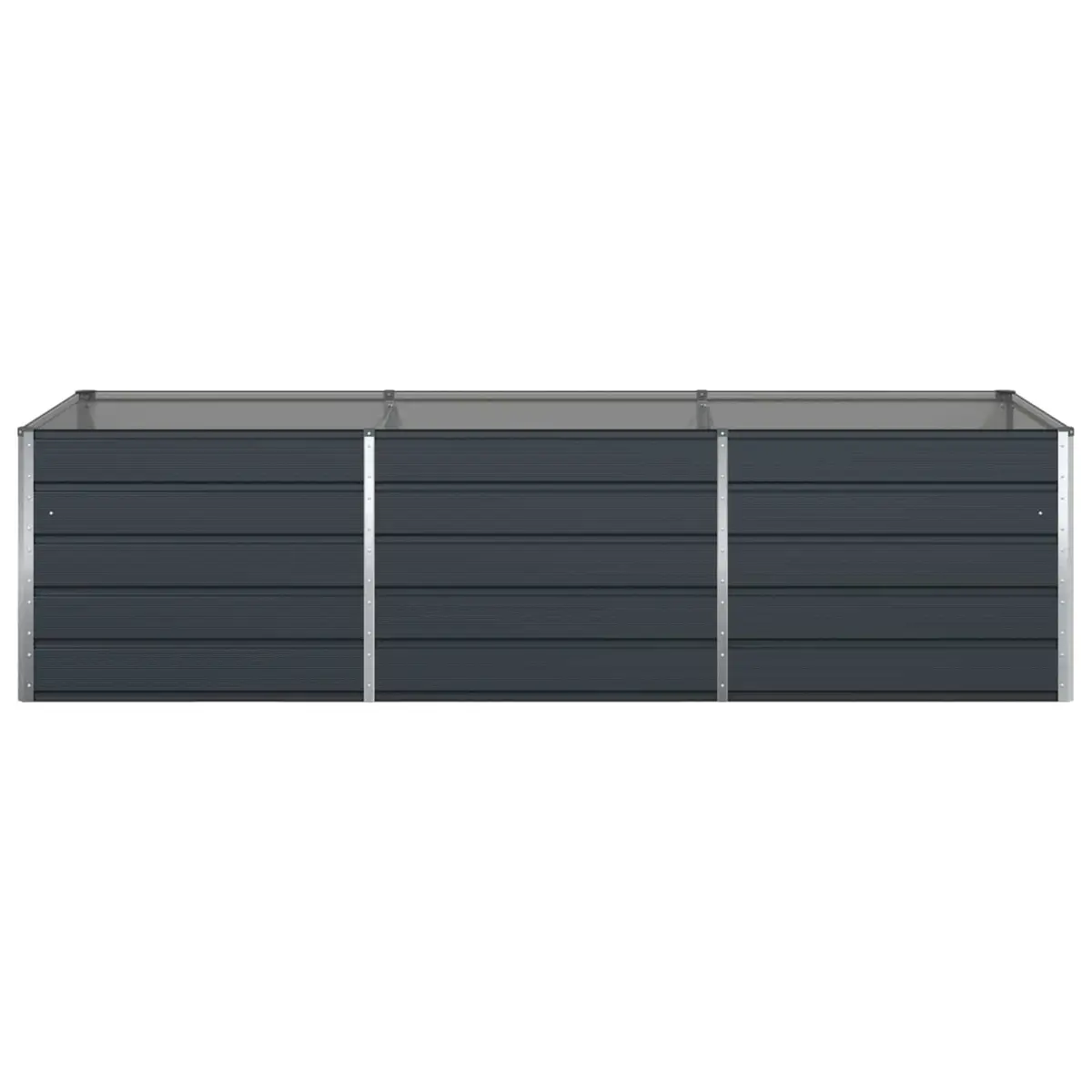 Galvanised Steel Planter Large Anthracite 290x100x75cm Outdoor Patio Garden Pot