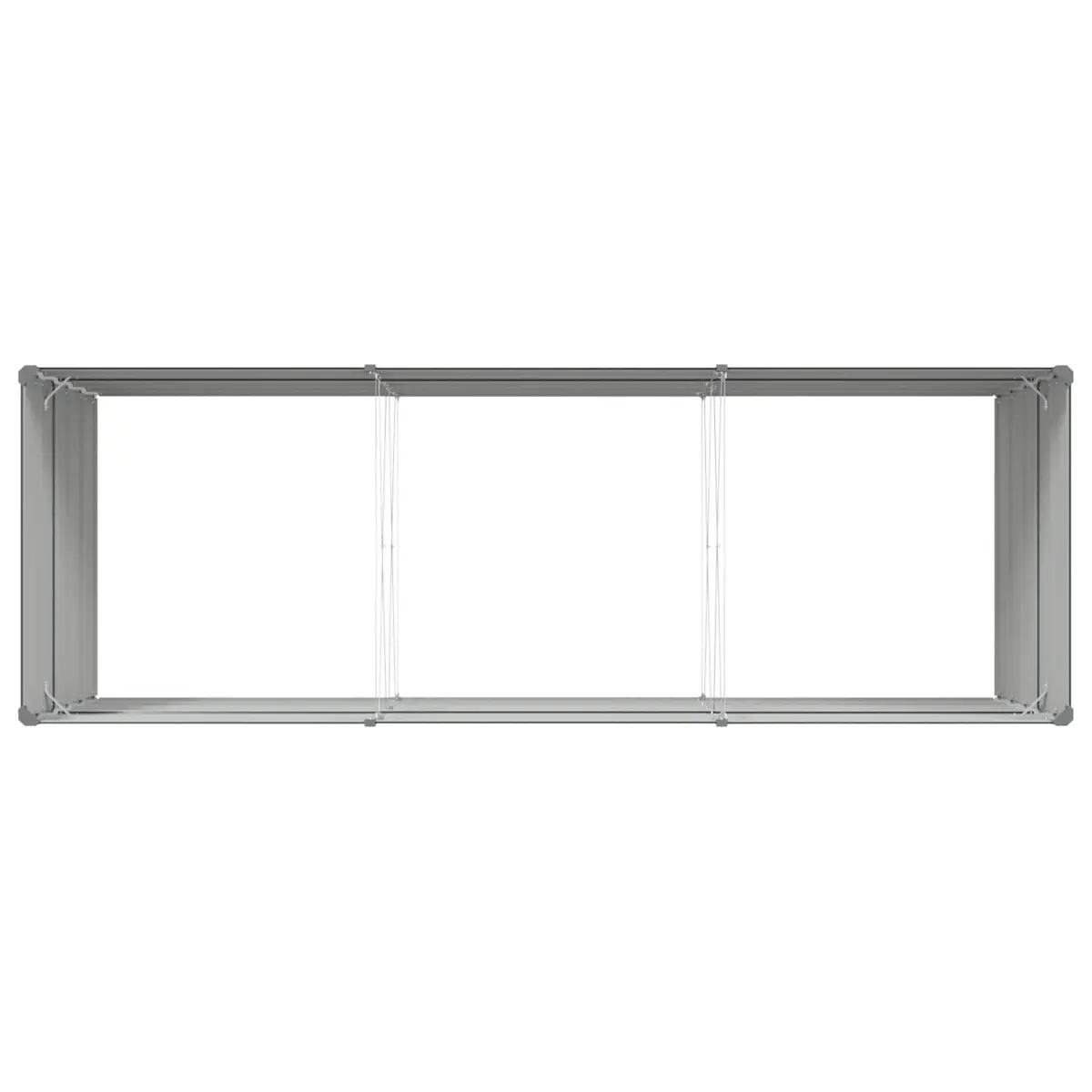 Galvanised Steel Planter Large Anthracite 290x100x75cm Outdoor Patio Garden Pot