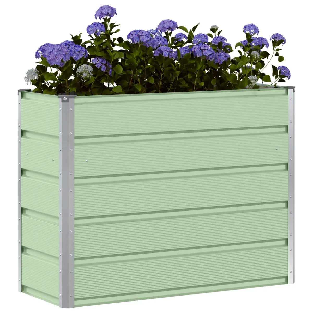 Steel Garden Planter Green Indoor Outdoor Large Pot Container 100x40x75cm