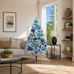 Decorate with Confidence: Blue Christmas Baubles - 3 Pieces