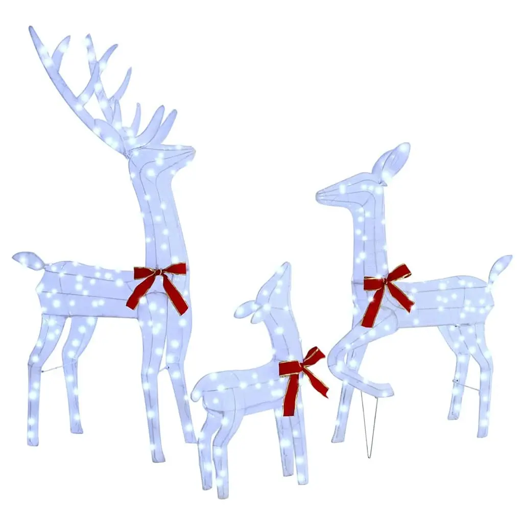 Reindeer Family LED Holiday Decoration Fabric Indoor Outdoor 3 Piece