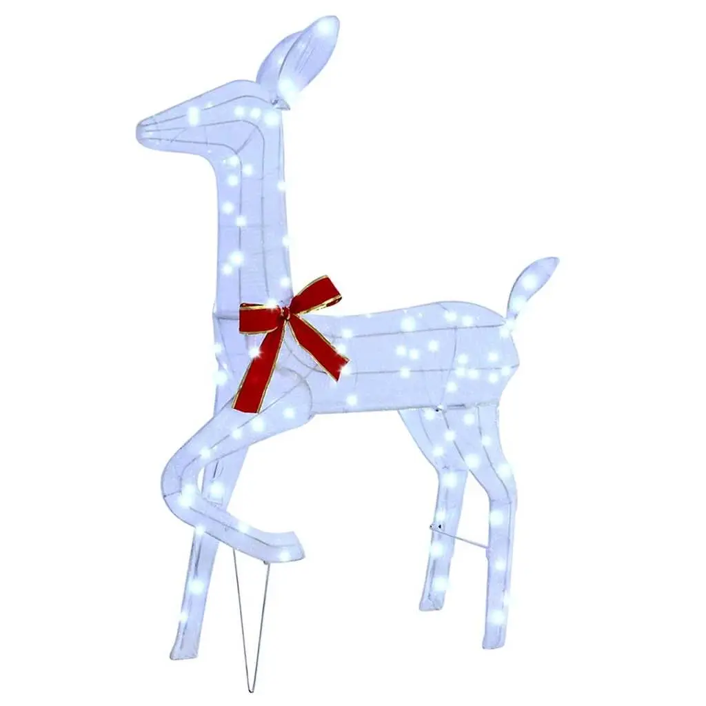 Reindeer Family LED Holiday Decoration Fabric Indoor Outdoor 3 Piece