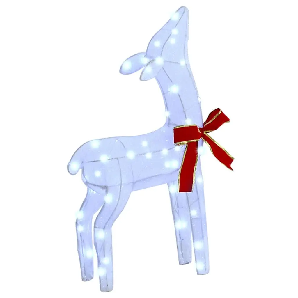 Reindeer Family LED Holiday Decoration Fabric Indoor Outdoor 3 Piece