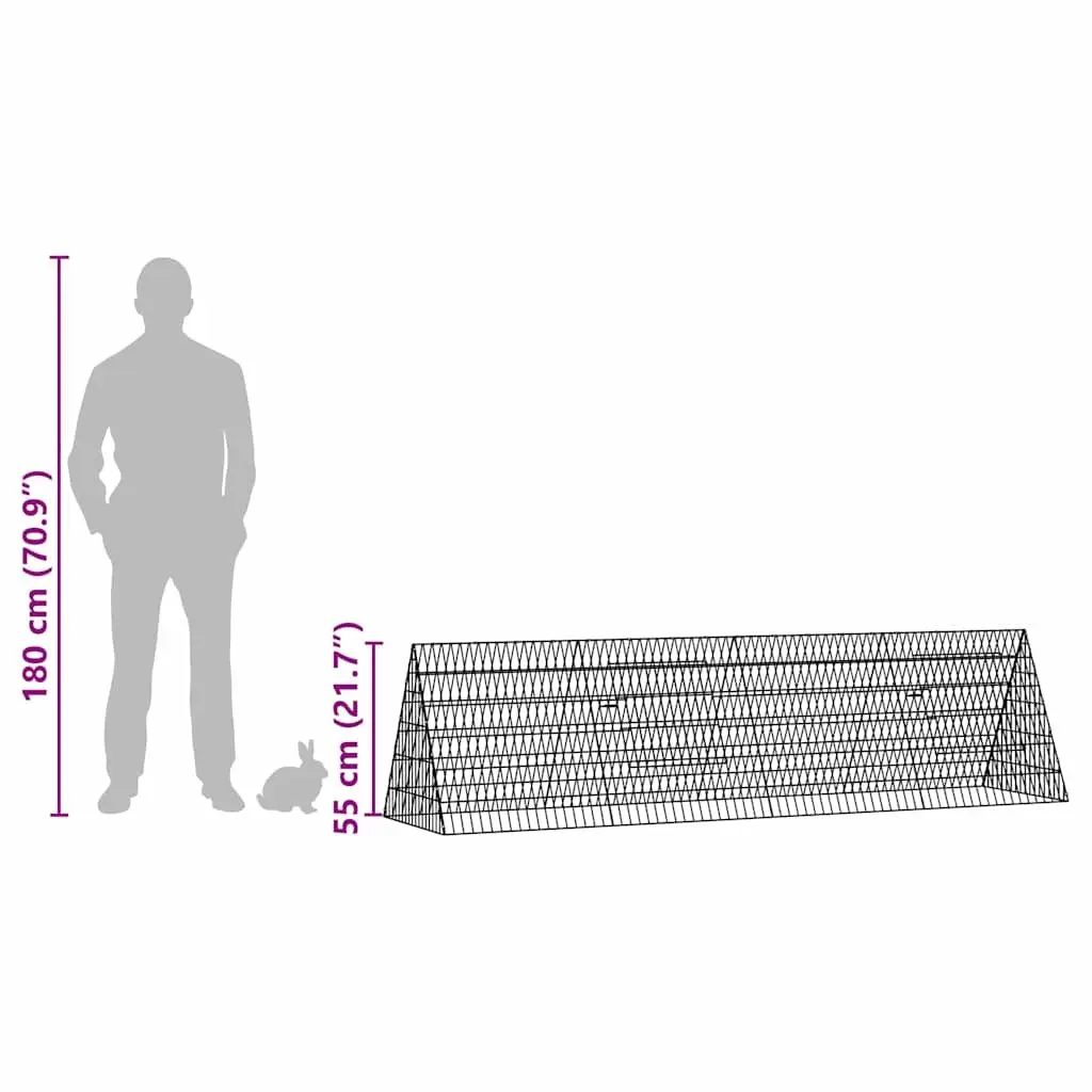 Rabbit Cage Galvanised Steel Outdoor Garden Pet Habitat Small Animal Enclosure