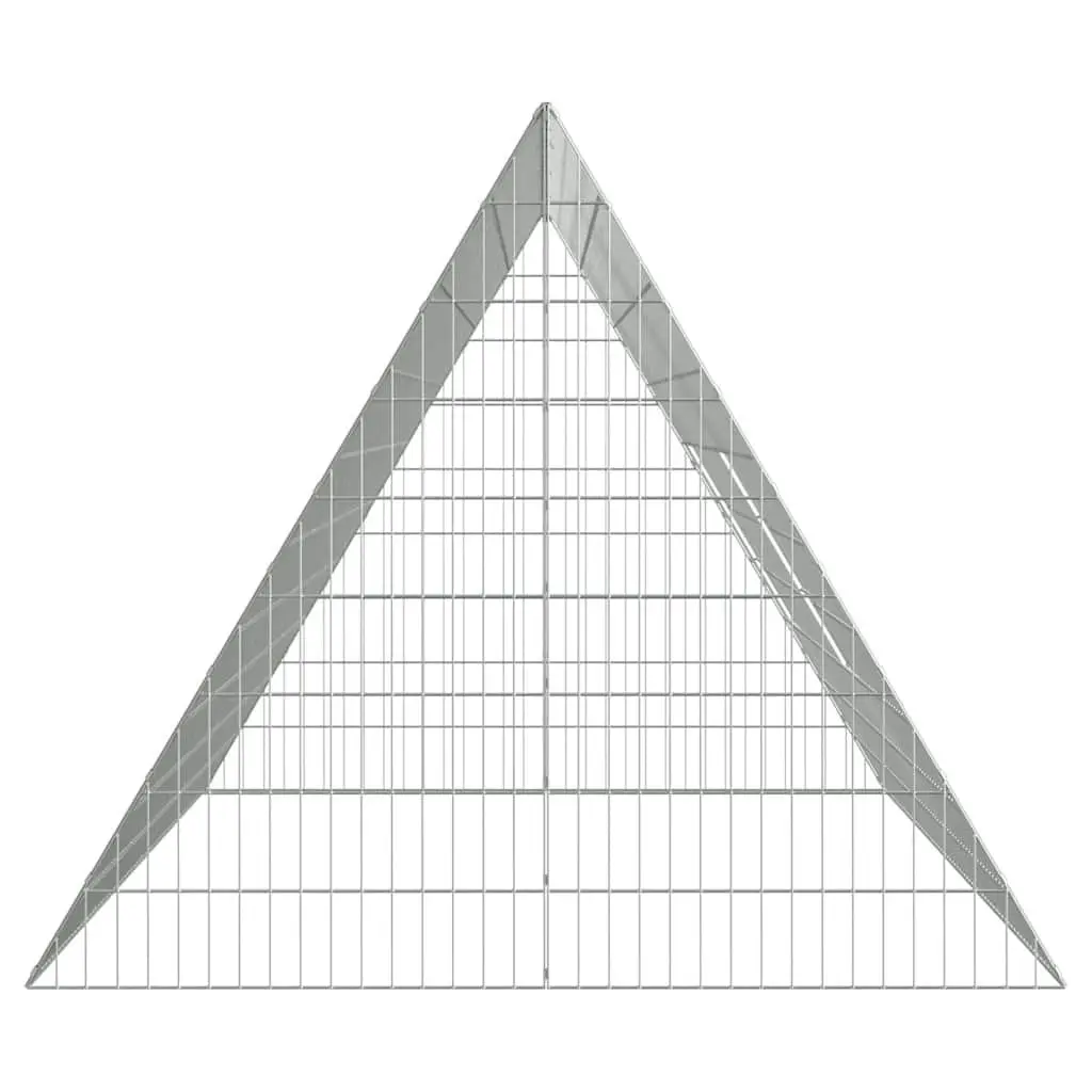 Rabbit Cage Outdoor Galvanised Steel Silver 215 x 100 x 85 cm Weatherproof Pet