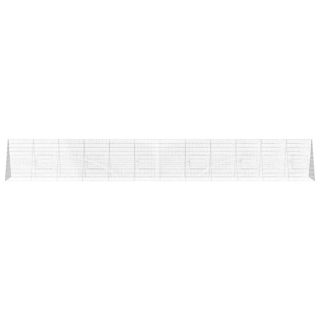 Rabbit Cage Galvanised Steel Outdoor Enclosure 650x100x85cm