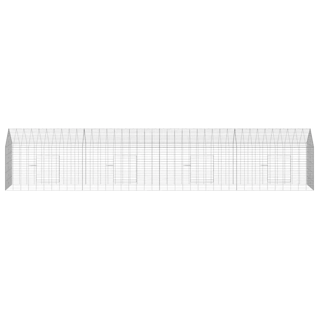 Rabbit Cage Outdoor Galvanized Steel 400x78x78cm