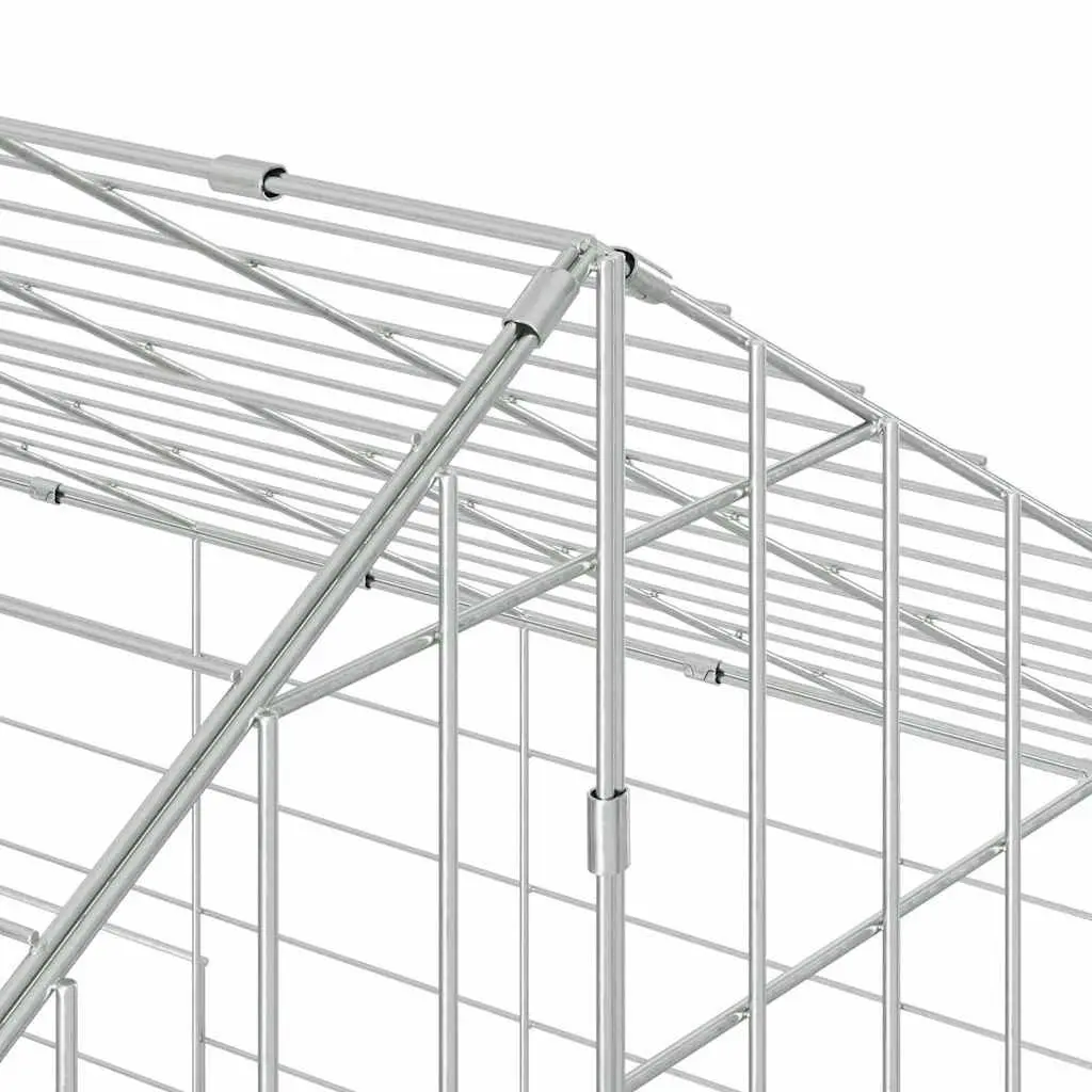 Rabbit Cage Outdoor Galvanized Steel 400x78x78cm