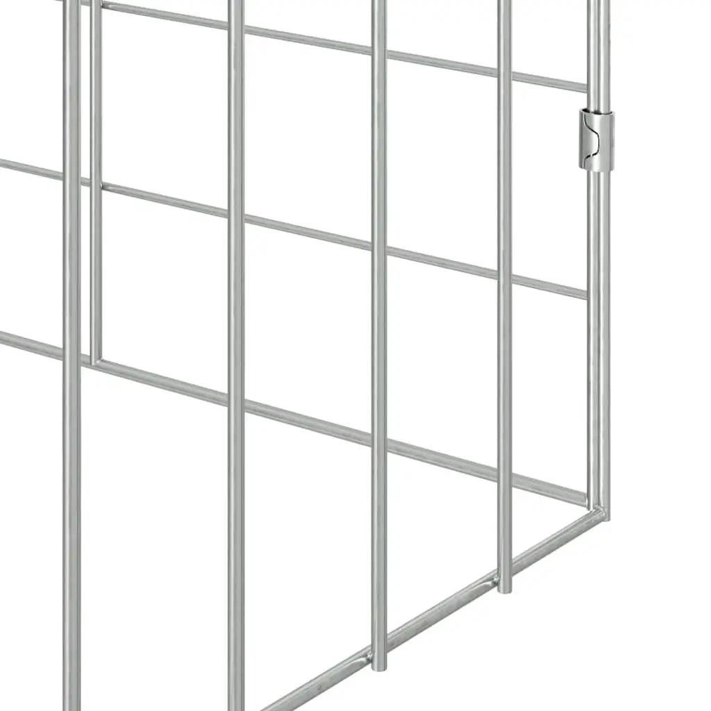 Rabbit Cage Silver Galvanized Steel 600 x 78 x 78 cm Outdoor Garden Habitat