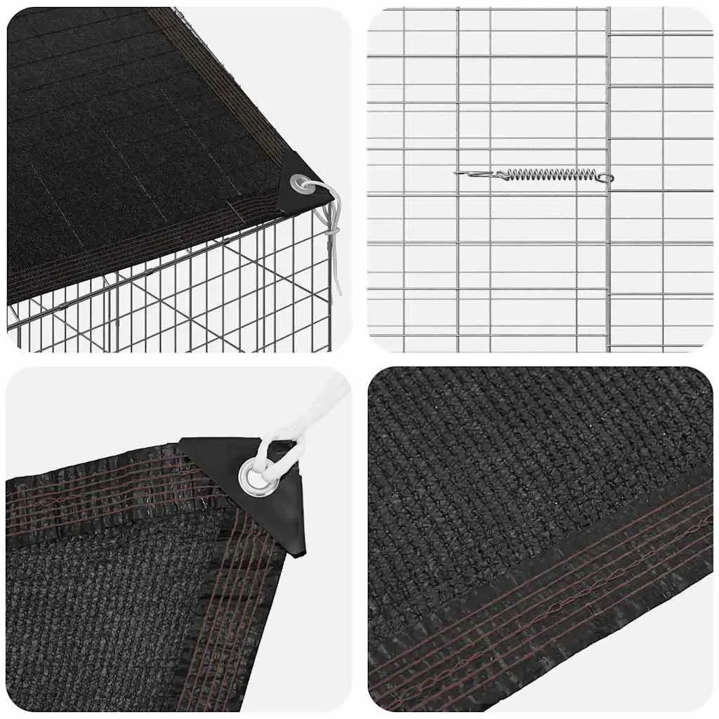 Rabbit Cage Galvanized Steel Weatherproof Outdoor 400x78x78cm
