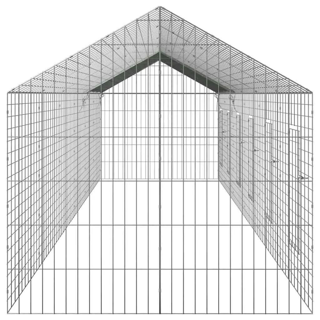 Rabbit Cage Outdoor Galvanised Steel 600x78x78cm