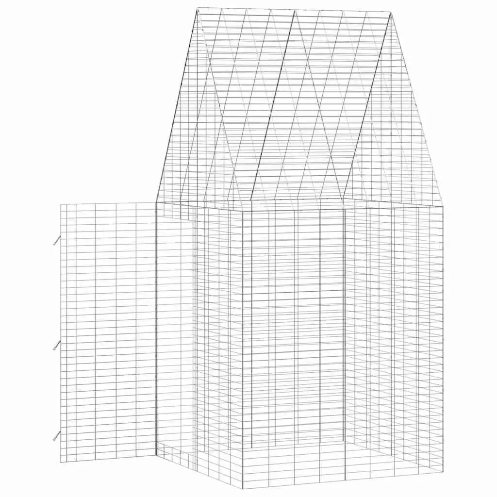 Small Animal Outdoor Habitat Cage 100 x 100 x 210 cm Galvanised Steel Rabbit