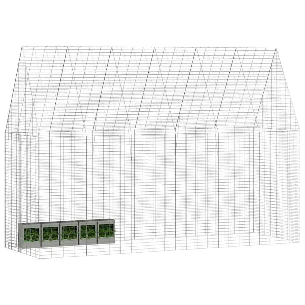 Small Animal Outdoor Cage Galvanised Steel 300x100x210cm