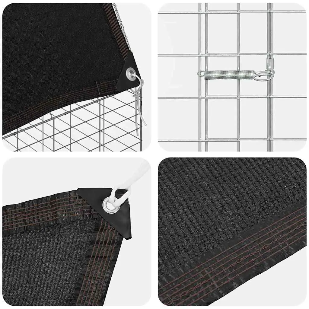 Small Animal Outdoor Habitat Galvanised Steel Silver 100x100x210cm