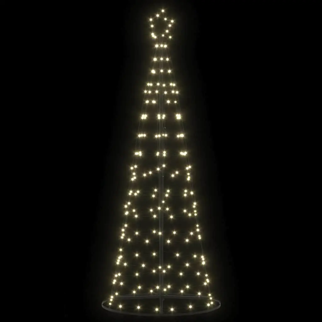 LED Christmas Tree Warm White 100x100x250cm Iron Frame 8 Flash Modes