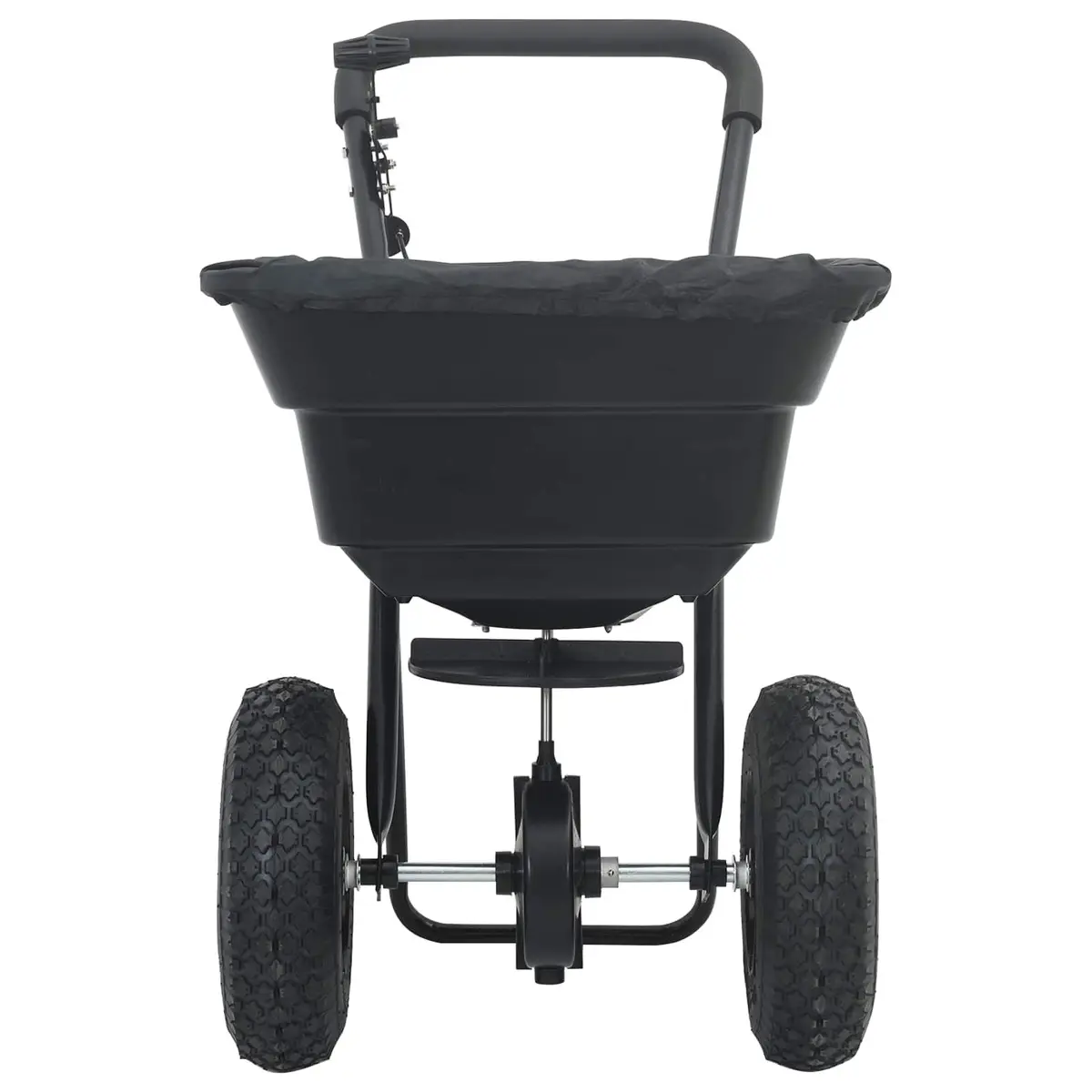 Spreader Garden Tool Black Outdoor Lawn Seed Fertiliser Spreading Equipment