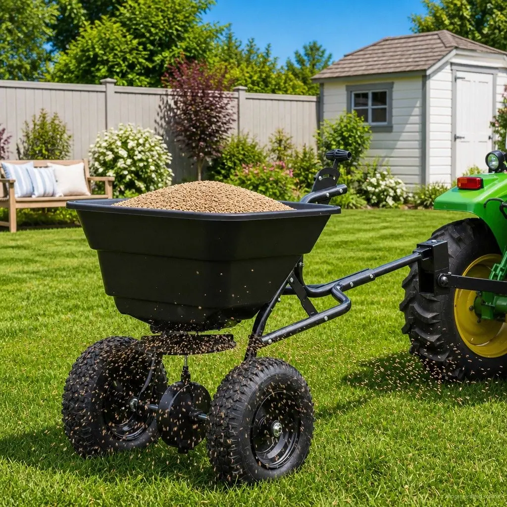 Black Lawn Spreader for Easy Gardening