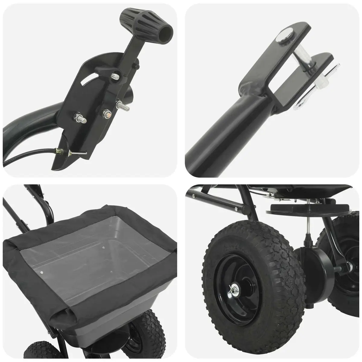 Black Lawn Spreader for Easy Gardening