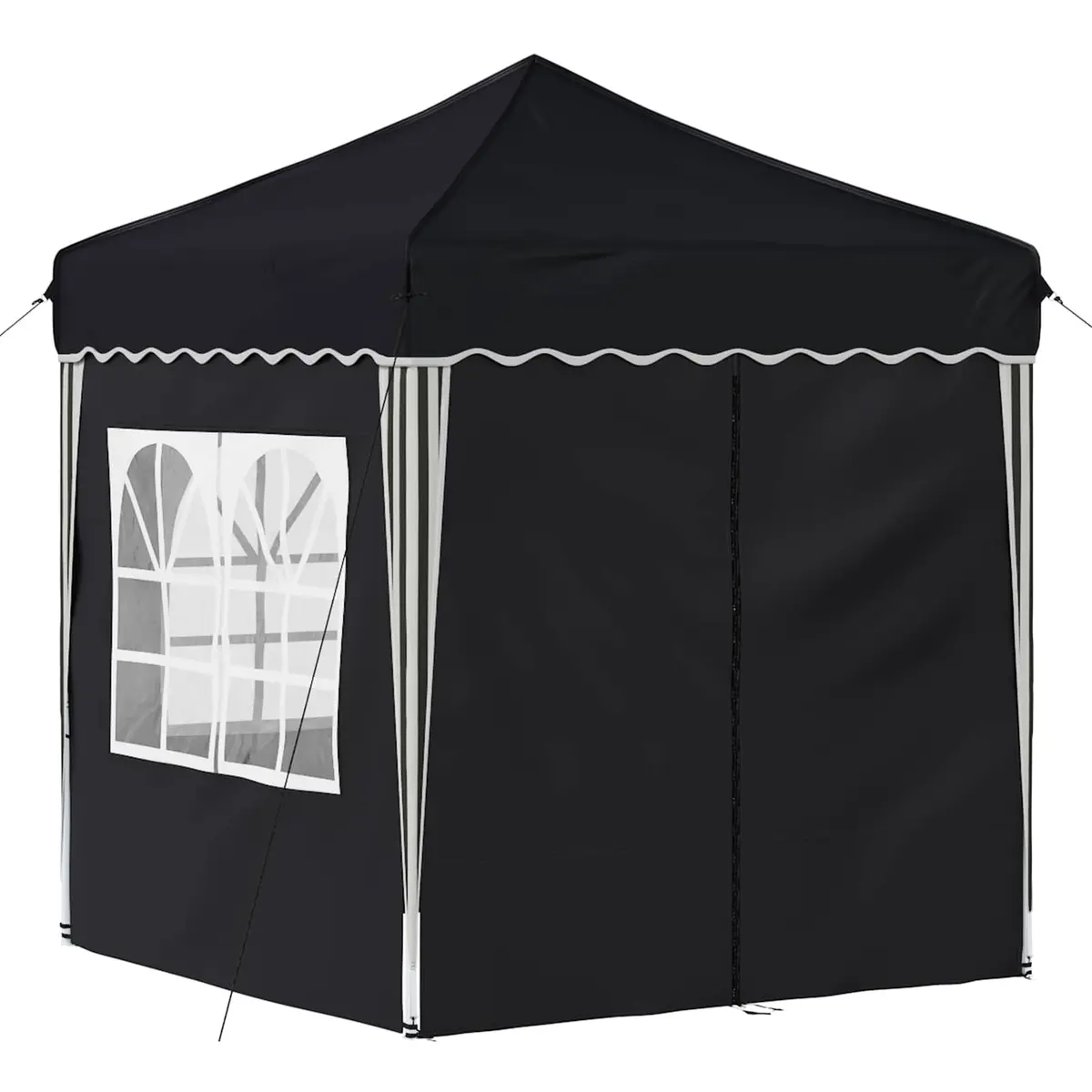 Pop-up Party Tent Adjustable Height 195x195x245cm Outdoor Canopy Gazebo Anthracite
