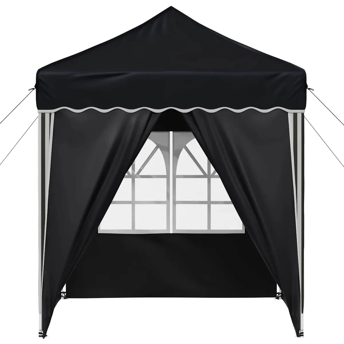 Pop-up Party Tent Adjustable Height 195x195x245cm Outdoor Canopy Gazebo Anthracite