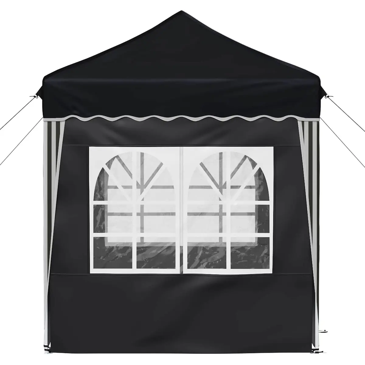 Pop-up Party Tent Adjustable Height 195x195x245cm Outdoor Canopy Gazebo Anthracite